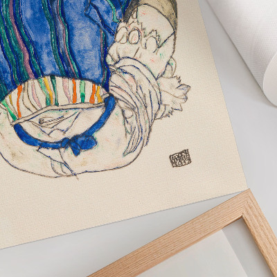 Poster Sittande kvinna, bakifrån (1917) av Egon Schiele – en feminin linjeteckning från MET:s samling
