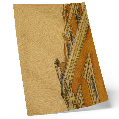 Poster Framifrån av byggnaden (hus i Krumau) (1910) av Egon Schiele