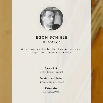 Poster Stadsport med vagn (studentarbete) av Egon Schiele