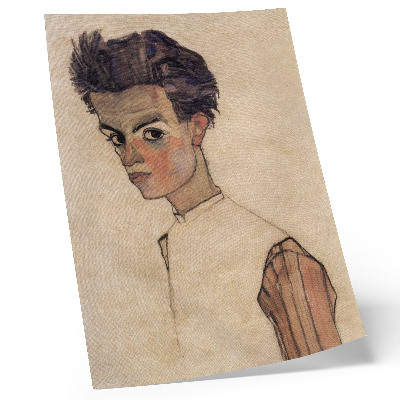 Hållbar väggposter Självporträtt av Egon Schiele (1910)