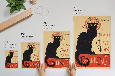 Hållbar väggposter Tournée du Chat Noir (1896) av Théophile Alexandre Steinlen