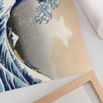 Stilren väggposter Den stora vågen utanför Kanagawa (1760–1849) av Hokusai – japanskt ukiyo-e träblocktryck