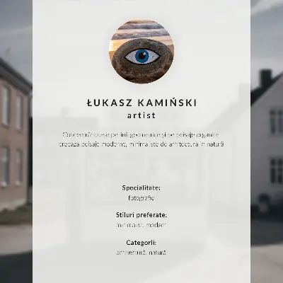 Poster med minimalistiskt motiv av en person i en trapparkitektur