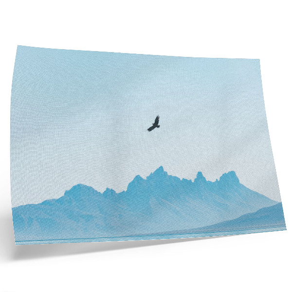 Väggposter Minimalistiskt bergsfågellandskap