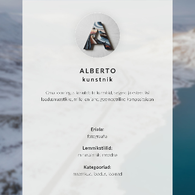 Väggposter Minimalistiskt bergsfågellandskap