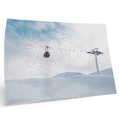 Poster till sovrum Berg, linbana, himmel, dynamisk färgkontrast