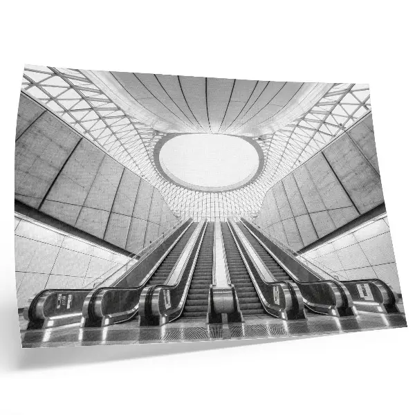 Poster till sovrum med minimalistisk futuristisk arkitektur