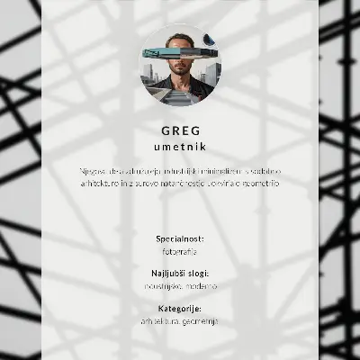 Poster till sovrum med minimalistisk futuristisk arkitektur