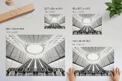 Poster till sovrum Minimalistisk interiör futuristisk arkitektur