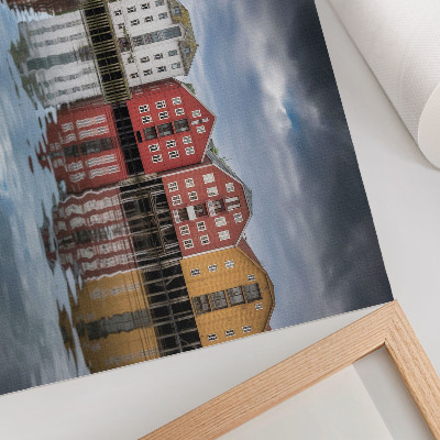 Poster till sovrum Färgglada byggnader vid vattnet - en harmonisk komposition