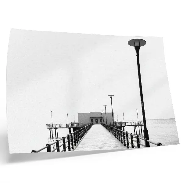 Väggposter minimalistisk bro med rätlinjig arkitektur