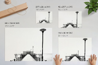 Väggposter Minimalistisk bro, rätlinjig arkitektur