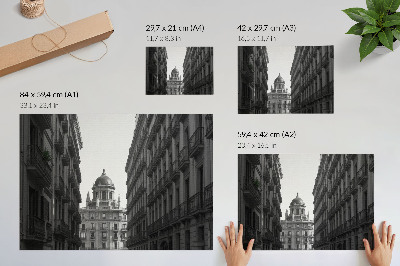 Poster till sovrum Symmetriska fasader av historisk stadsarkitektur