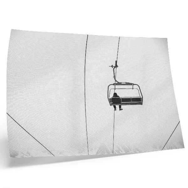 Poster Minimalism, ensamhet, lugn, vinterlandskap