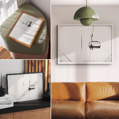 Poster Minimalism, ensamhet, lugn, vinterlandskap