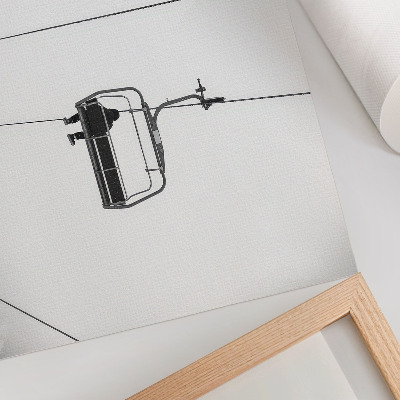 Poster Minimalism, ensamhet, lugn, vinterlandskap