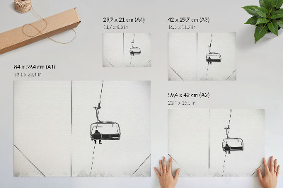 Poster Minimalism, ensamhet, lugn, vinterlandskap