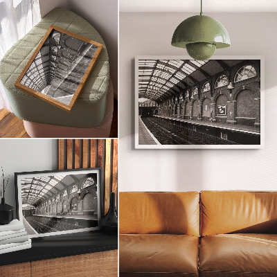 Stilren väggposter Elegansen i urban arkitektur, ljus och skugga