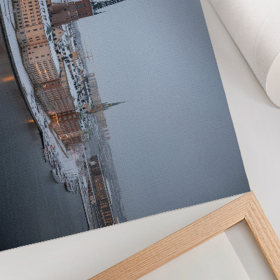 Poster Vinterstadens pittoreska arkitektur harmoni