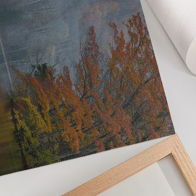 Stilren väggposter Höstfärger, sjö, fridfull atmosfär, harmoni