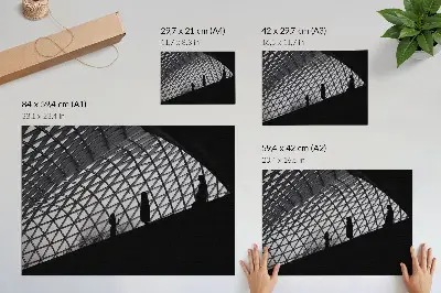 Poster modern taksilhuett i kontrast