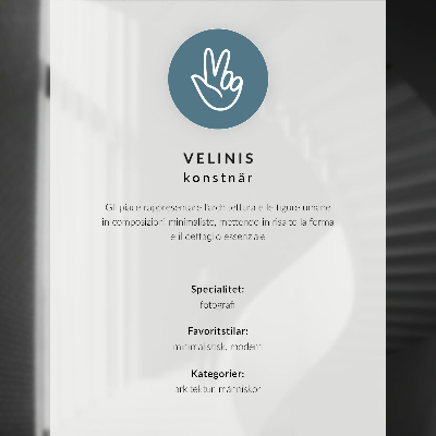 Väggposter Minimalistisk silhuett, starka skuggor, modernt utrymme