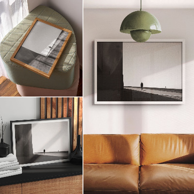 Väggposter Minimalistisk silhuett, starka skuggor, modernt utrymme