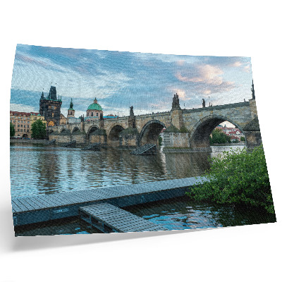 Poster till sovrum Bro över floden historisk arkitektur fred