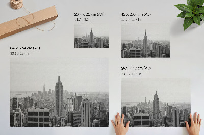 Väggposter Modern svartvit storstadspanorama