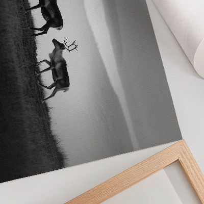 Poster Renar på en kulle minimalistisk komposition