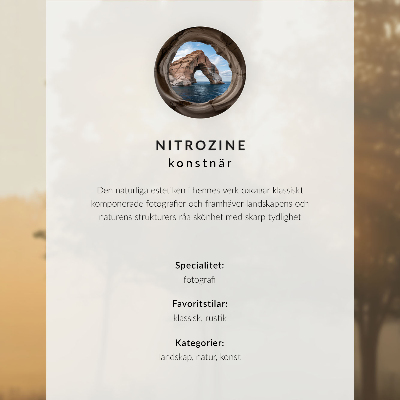 Poster till sovrum Grön skog i dimman, atmosfärisk och mystisk