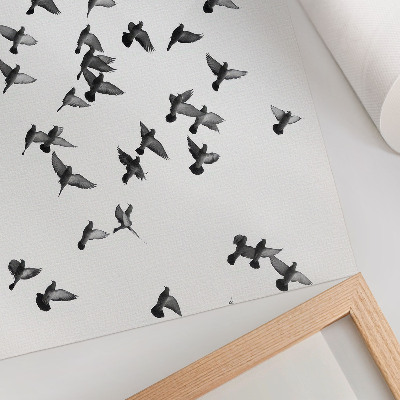 Poster Fåglar i flykt Eleganta svartvita harmonier