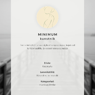 Väggposter Person på en bänk vid havet, grå harmoni
