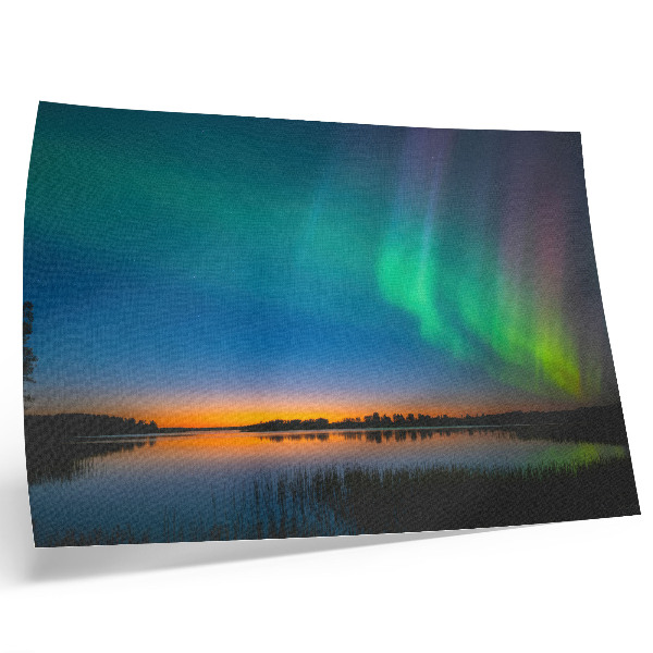Poster Norrsken över sjön, en magisk atmosfär