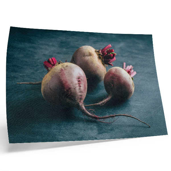 Poster Tre rödbetor minimalistisk rå skönhet av naturen