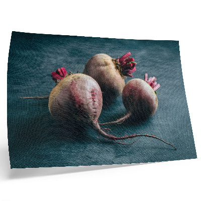Poster Tre rödbetor minimalistisk rå skönhet av naturen