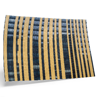 Poster Modern symmetrikontrast av gult och blått