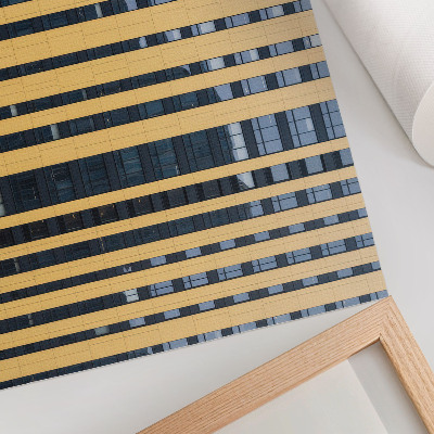 Poster Modern symmetrikontrast av gult och blått