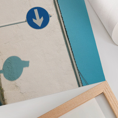 Poster till sovrum En minimalistisk skylt mot en vit vägg
