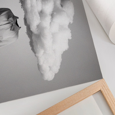 Poster Surrealistisk minimalismmotiv vitt moln
