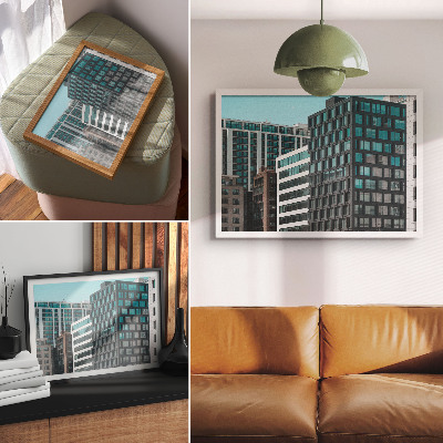 Väggposter Moderna byggnader glasgeometri harmoni