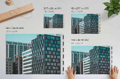 Väggposter Moderna byggnader glasgeometri harmoni