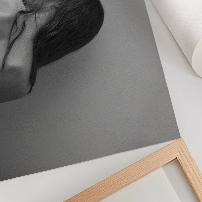 Stilren väggposter Den minimalistiska charmen hos figurer i monokrom