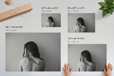 Stilren väggposter Den minimalistiska charmen hos figurer i monokrom