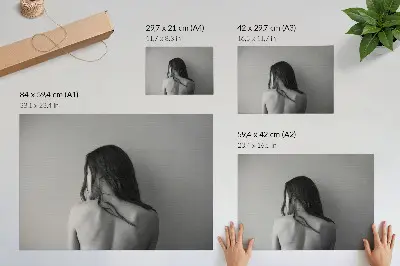 Väggposter i monokrom stil minimalistiska figurer