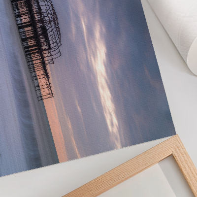 Poster Rustik byggnad vid havet i lugn och ro