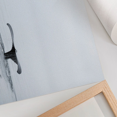 Stilren väggposter Valsvans ovanför vatten minimalism harmoni