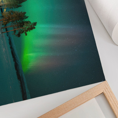 Poster Norrskenets magi, fantastiska färger och en fridfull atmosfär