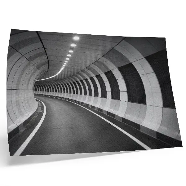Modern geometrisk rumstunnel poster till sovrum