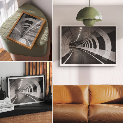 Poster till sovrum Modern geometrisk rumstunnel